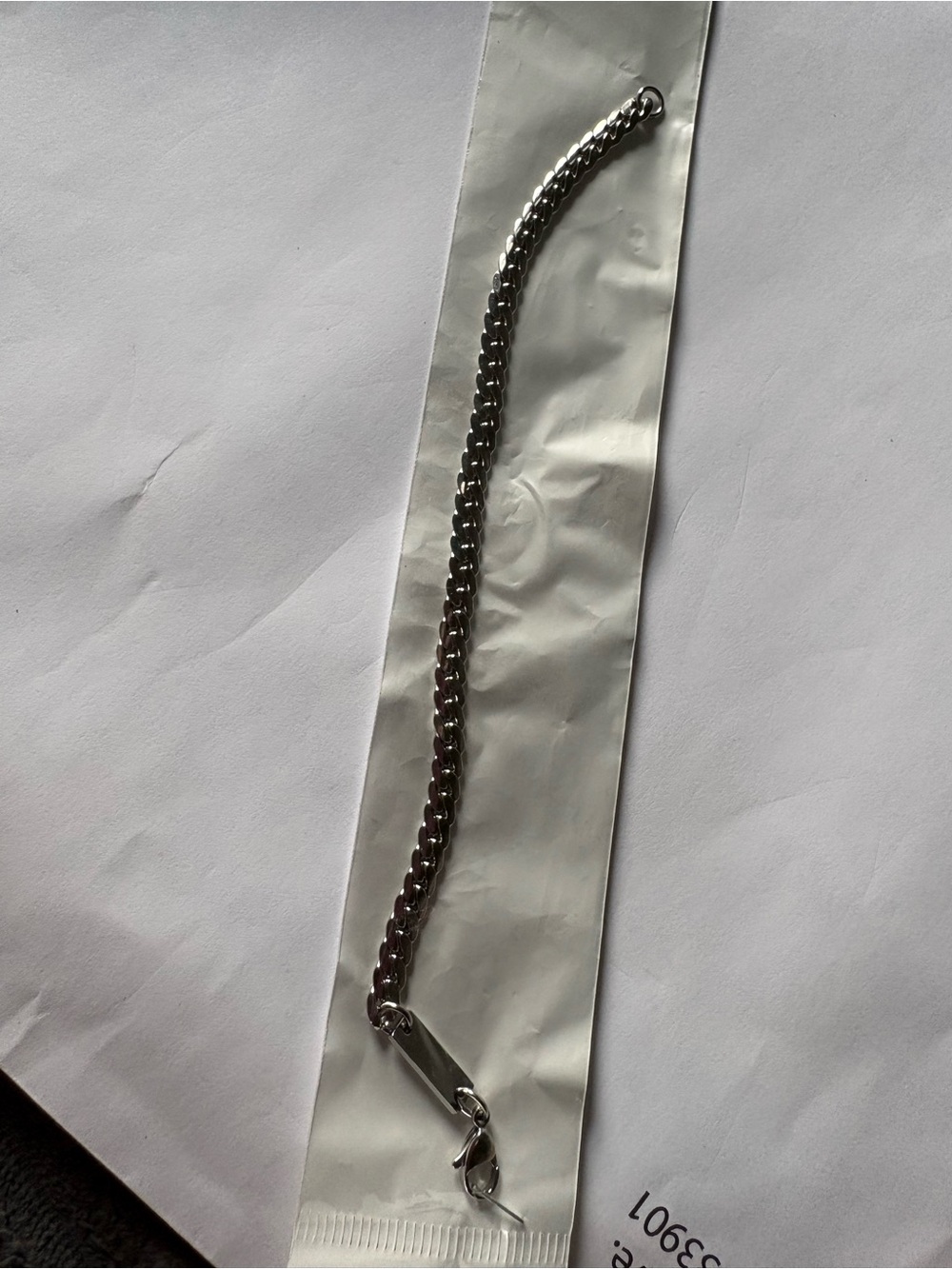 Men's Silver Chain Bracelet - Polished Stainless Look